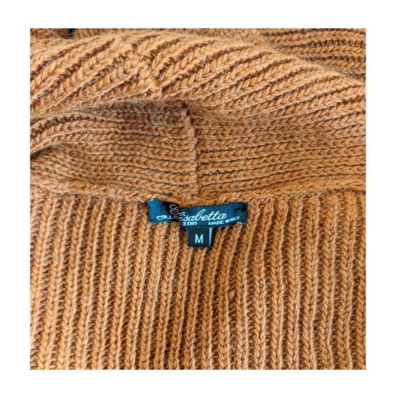 Elisabetta Collection Asymmetric Cardigan Sweater Wms Sz M Italy Wool Blend - Picture 11 of 11